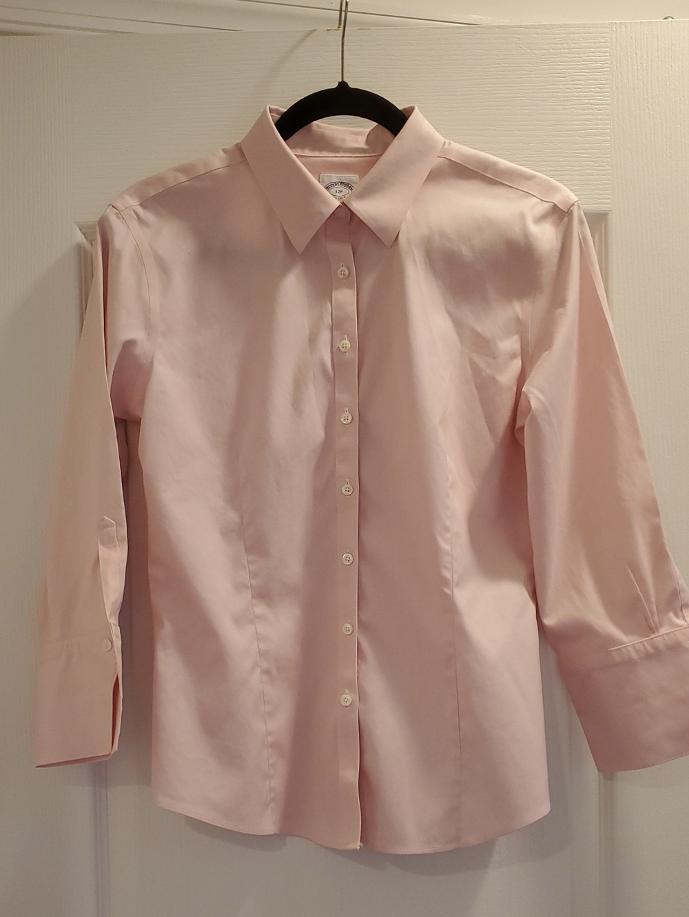 Brooks Brothers Light Pink Women's Dress Shirt Petite Fitted 12